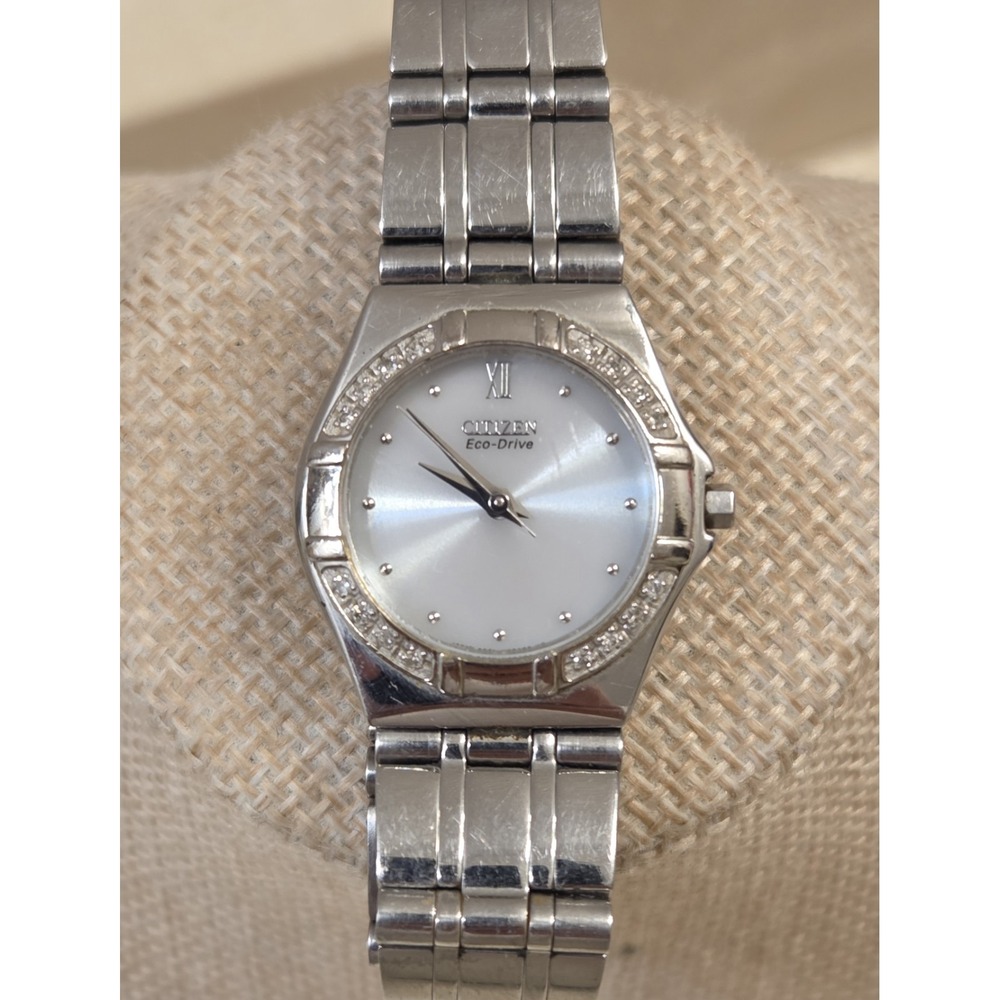 Citizen Women's Eco-Drive E030-H46785 Stainless Steel Watch Silver Color 7.25"‎